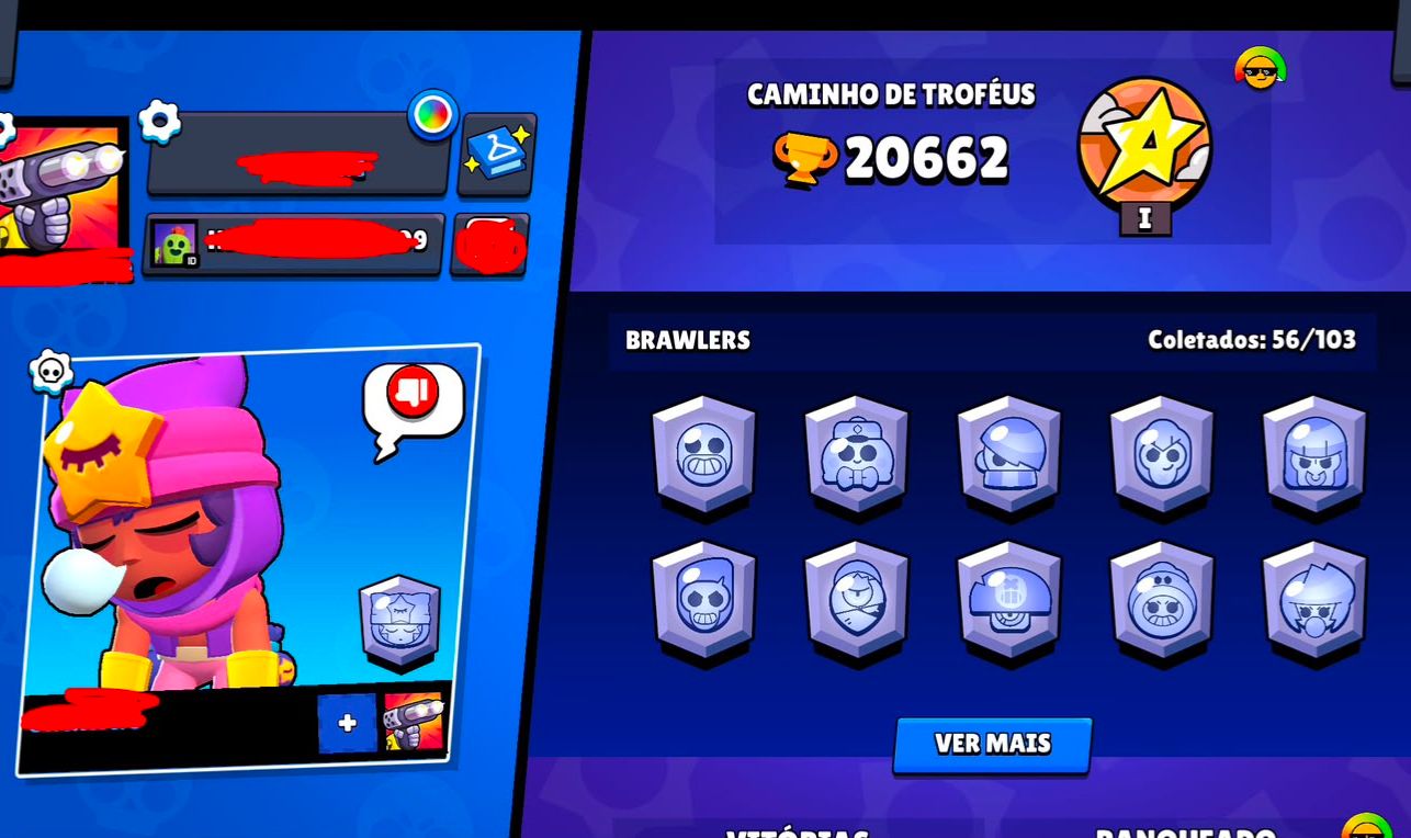 BARATO] CONTA DE BRAWL STARS | 20K DE TROFÉUS |56 BRAWLERS + 3 LENDARIOS
