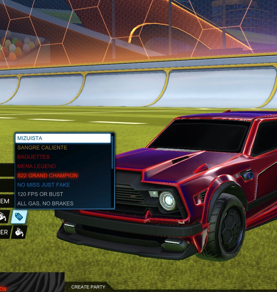 CONTA ROCKET LEAGUE PEAK GC1 (1492) PAINTED FENNEC+RLCS DECALS+GC S22 TAG+600Cr