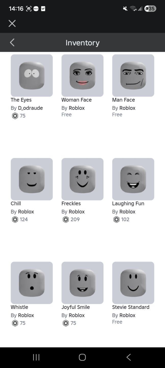 Conta feminina Roblox chat de voz