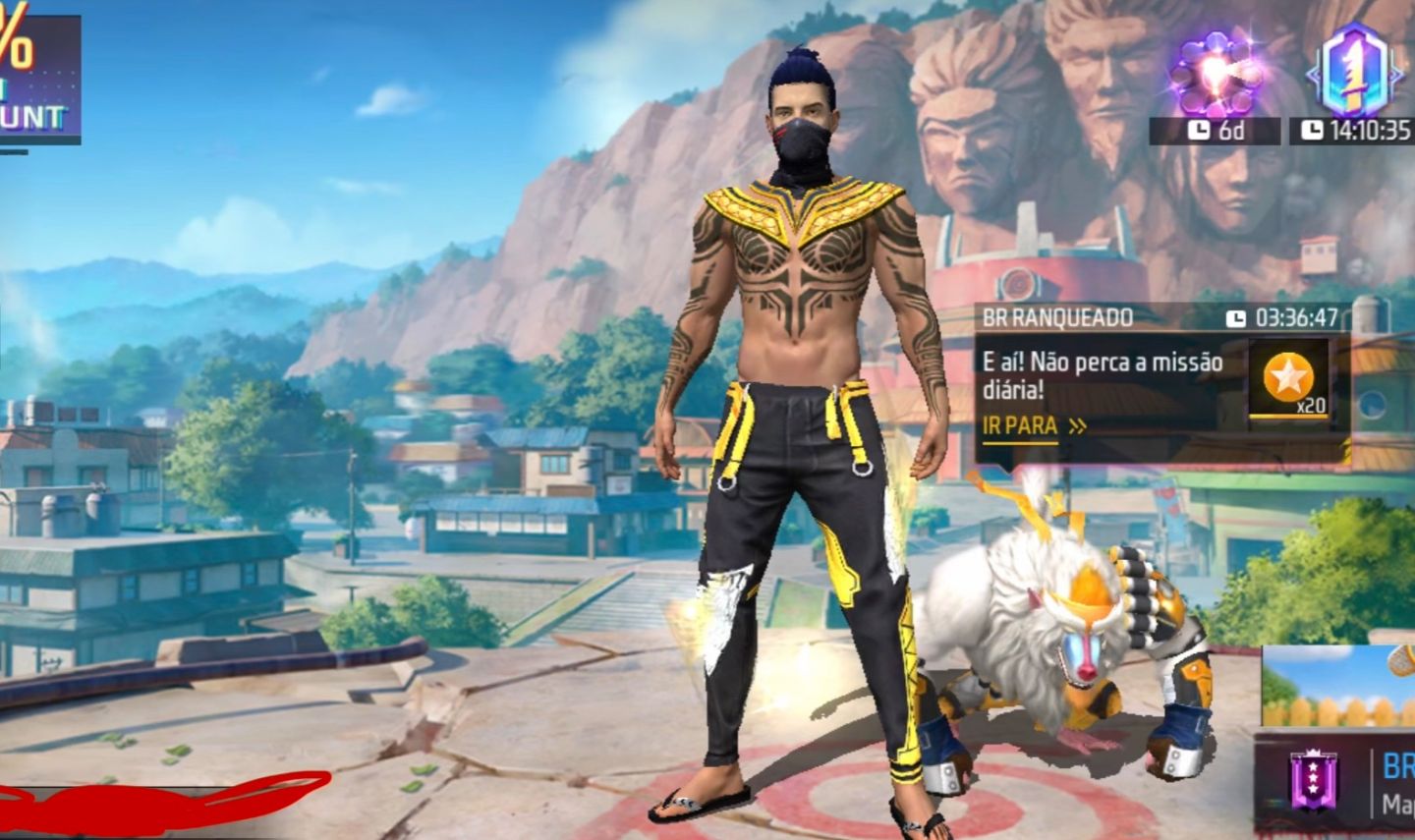 Conta Free Fire CALÇA ANGELICAL
