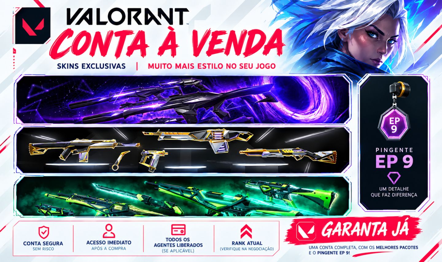 Conta valorant com pacote singularidade, vandal Rgx e Sublime Full acesso