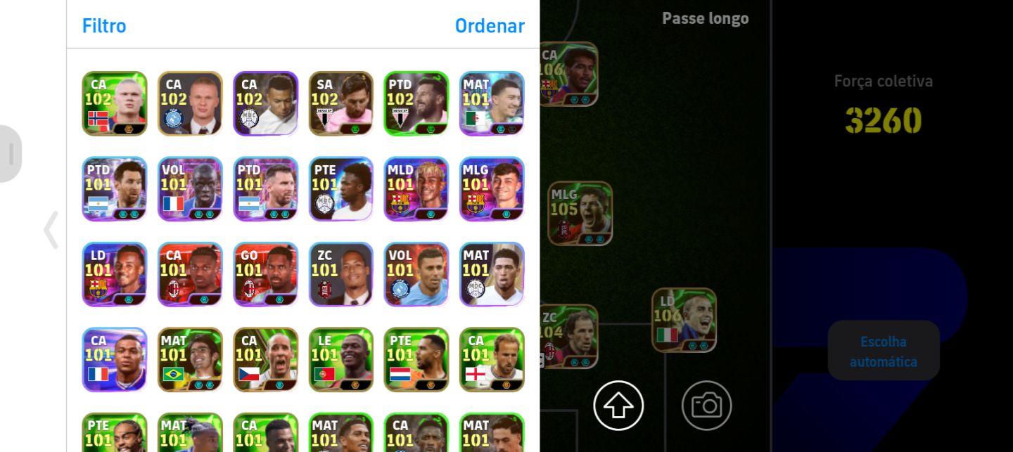 CONTA EFOOTBALL COM VÁRIOS JOGADORES