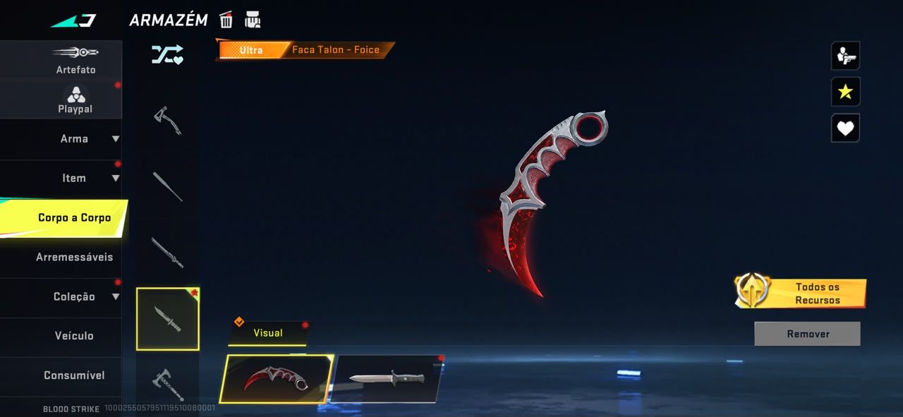 Conta blood strike stock único