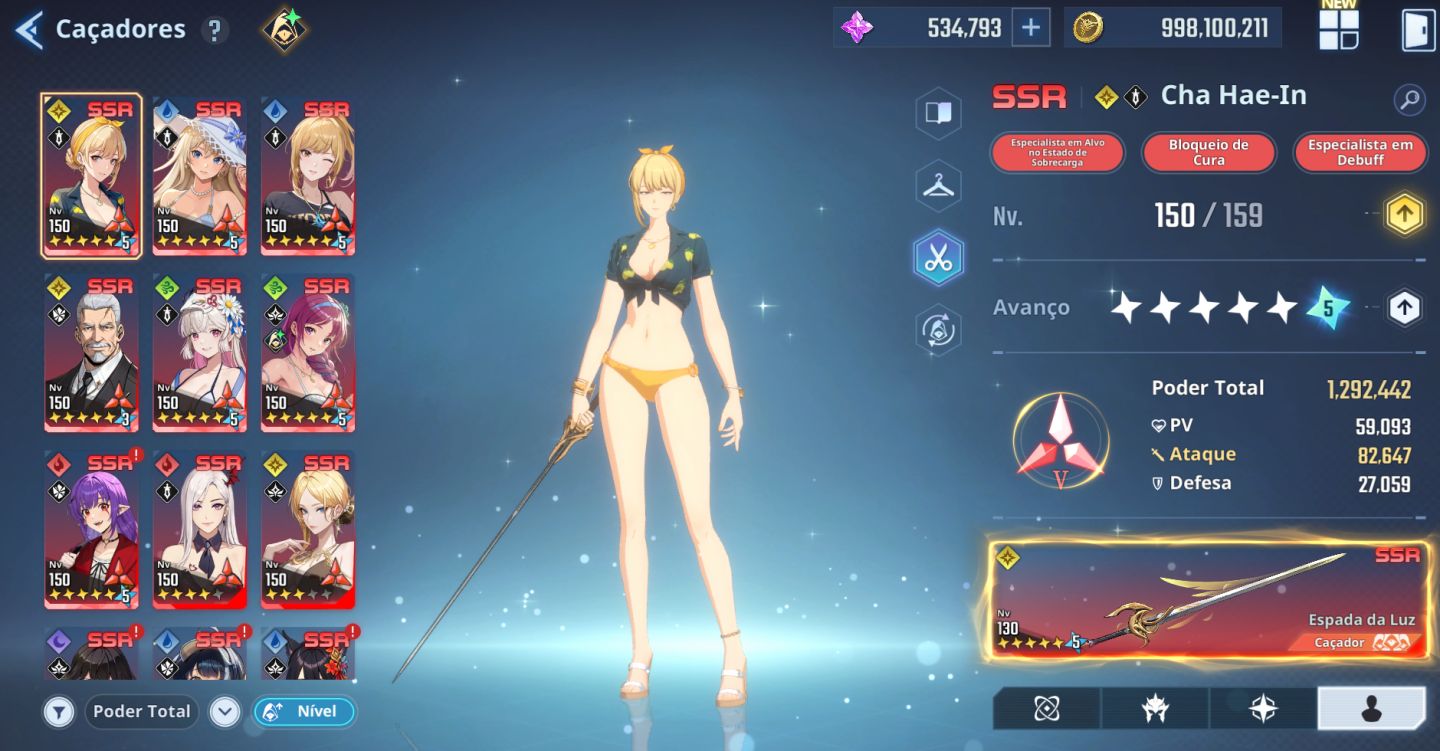 CONTA SOLO LEVELING ARISE MUITO RECURSO TODOS OS COLLABS