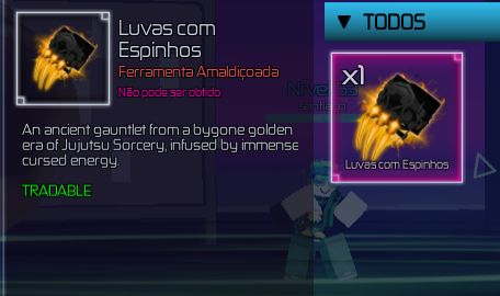 SPIKED GAUNTLETS JUJUTSU INFINITE, TAMBEM NEGOCIO VALORES NELA