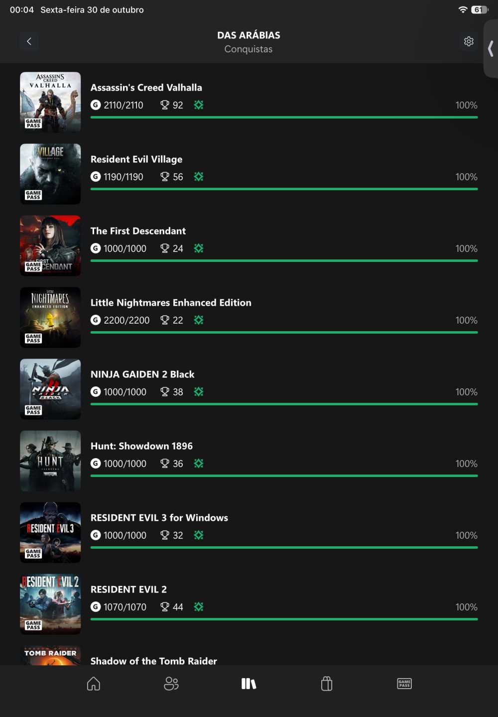 [CONTA XBOX 43 JOGOS | 17 PLATINAS | 32.798 G]