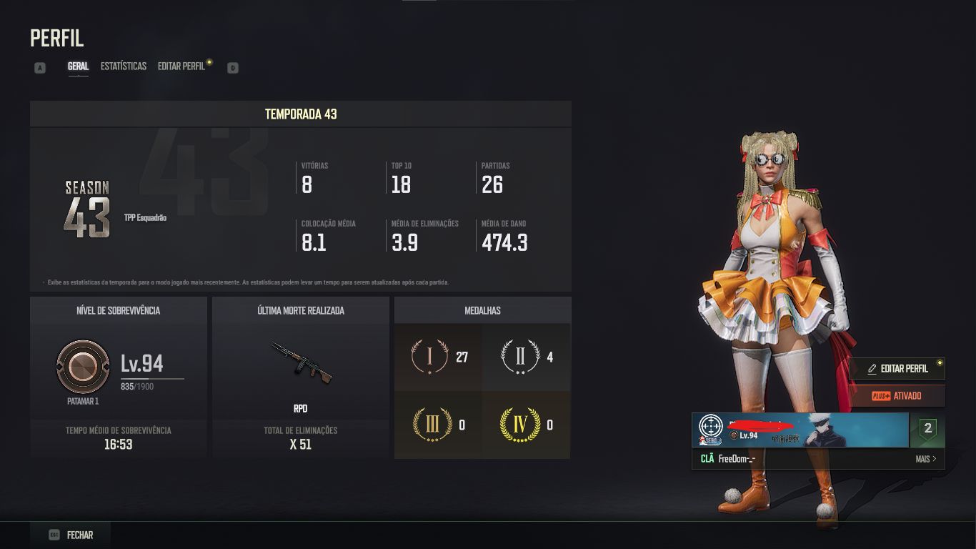 Conta de pubg nova com 2 progressivas