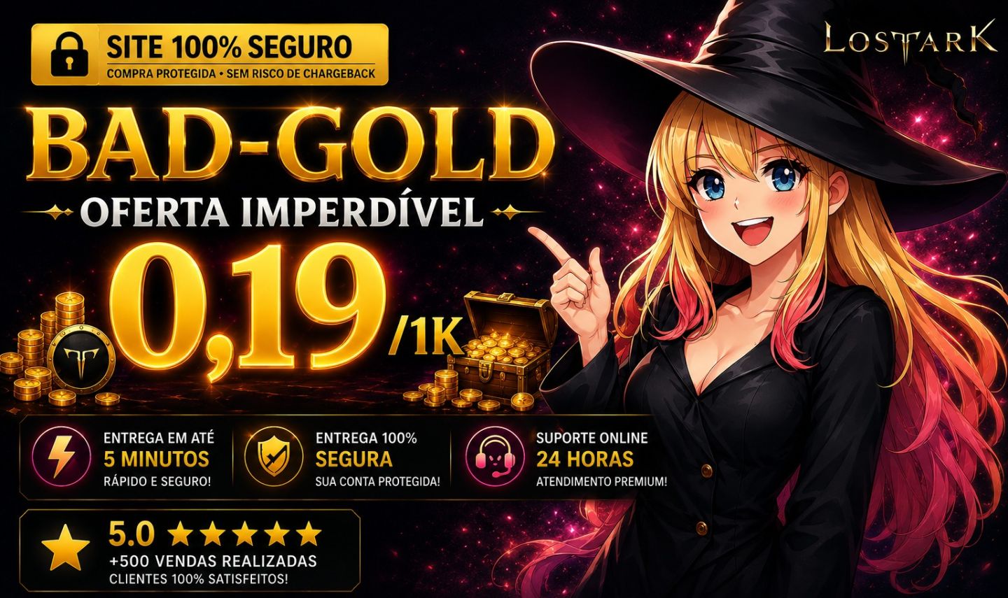 LOST ARK - GOLD PROMOÇÃO , FAST - Taxas por nossa conta