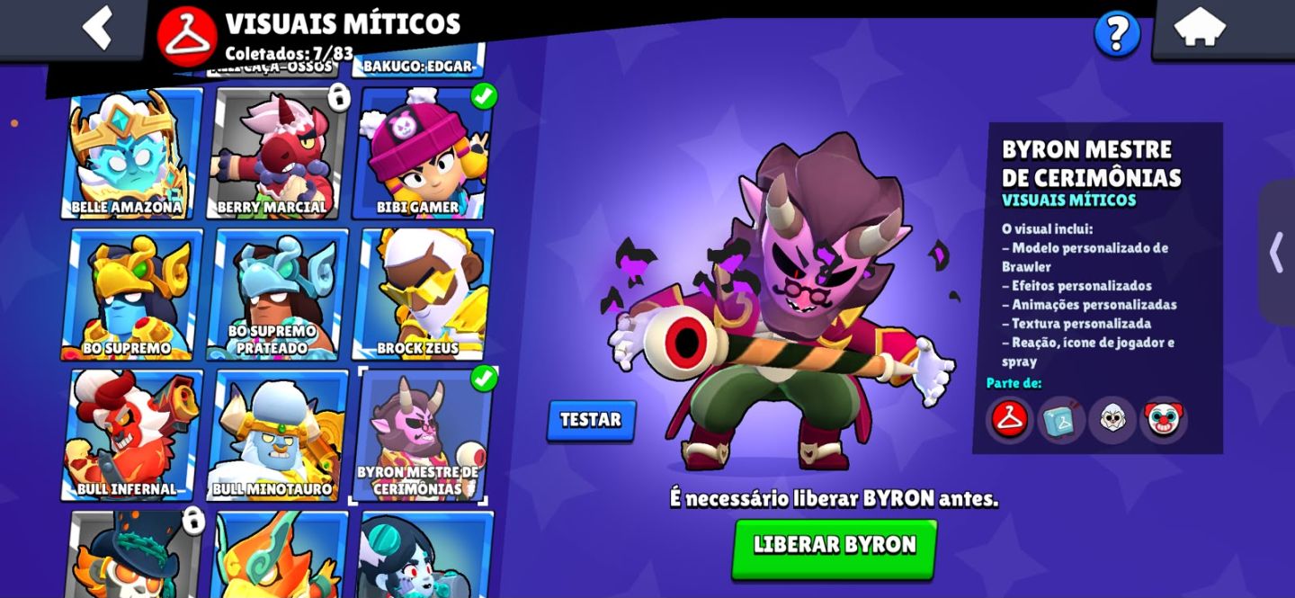 CONTA DE BRAWL STARS COM EDGAR PORTADOR DA LUZ