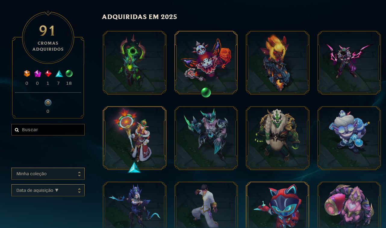 CONTA VALIOSA LOL LEVEL 322 - 334 SKINS NO TOTAL
