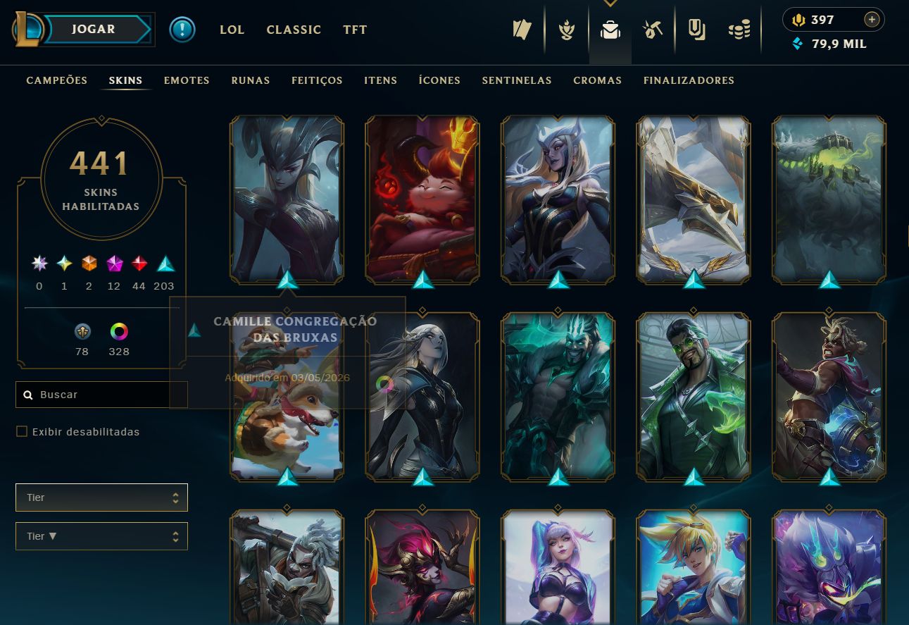 Conta LoL Nivel 700+ Com Skin JINX ARCANE e muito mais!