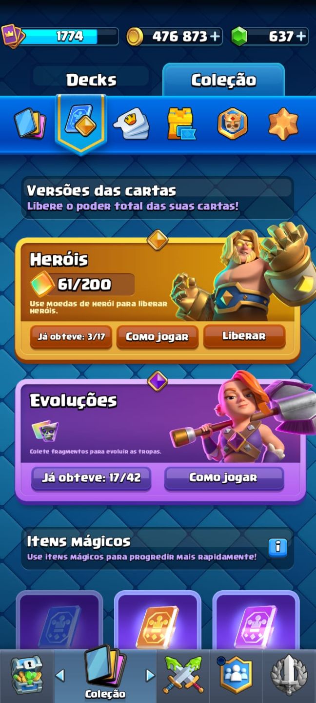 CONTA CLASH ROYALE COMPLETA À VENDA CONTA VETERANA + MUITAS CARTAS!