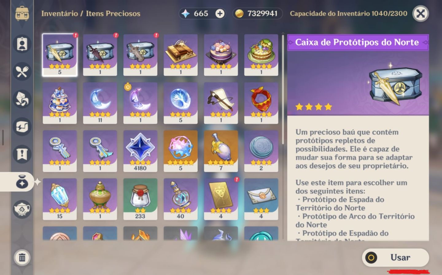 Conta Genshin Impact NA/AR60/28 T5/16 armas/Pity Garantido e Builds Insanas
