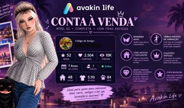 CONTA AVAKIN LIFE LVL 52 RICA FEMININA