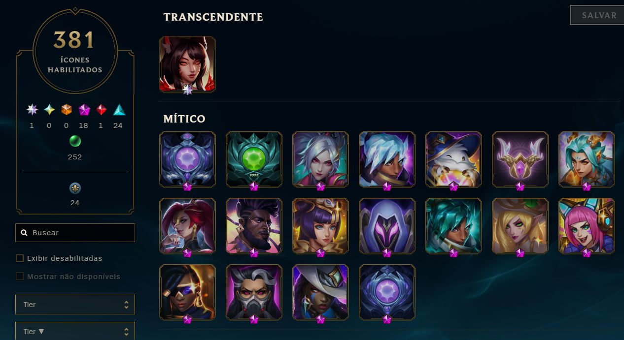 CONTA LOL/VALORANT COM MUITAS SKINS E RANKED