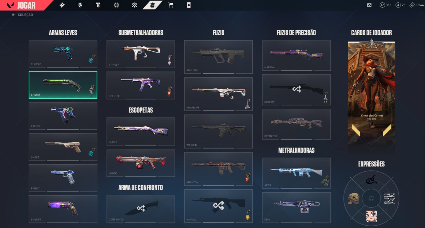 CONTA DE VALORANT | Pacote Champions 2025 Completo e Outras Skins