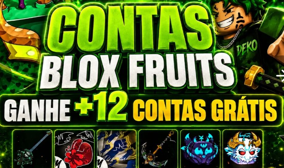 (KITUSNE 2,90) Contas Blox Fruits, Roblox //Mais de 50 Tipos de Conta!