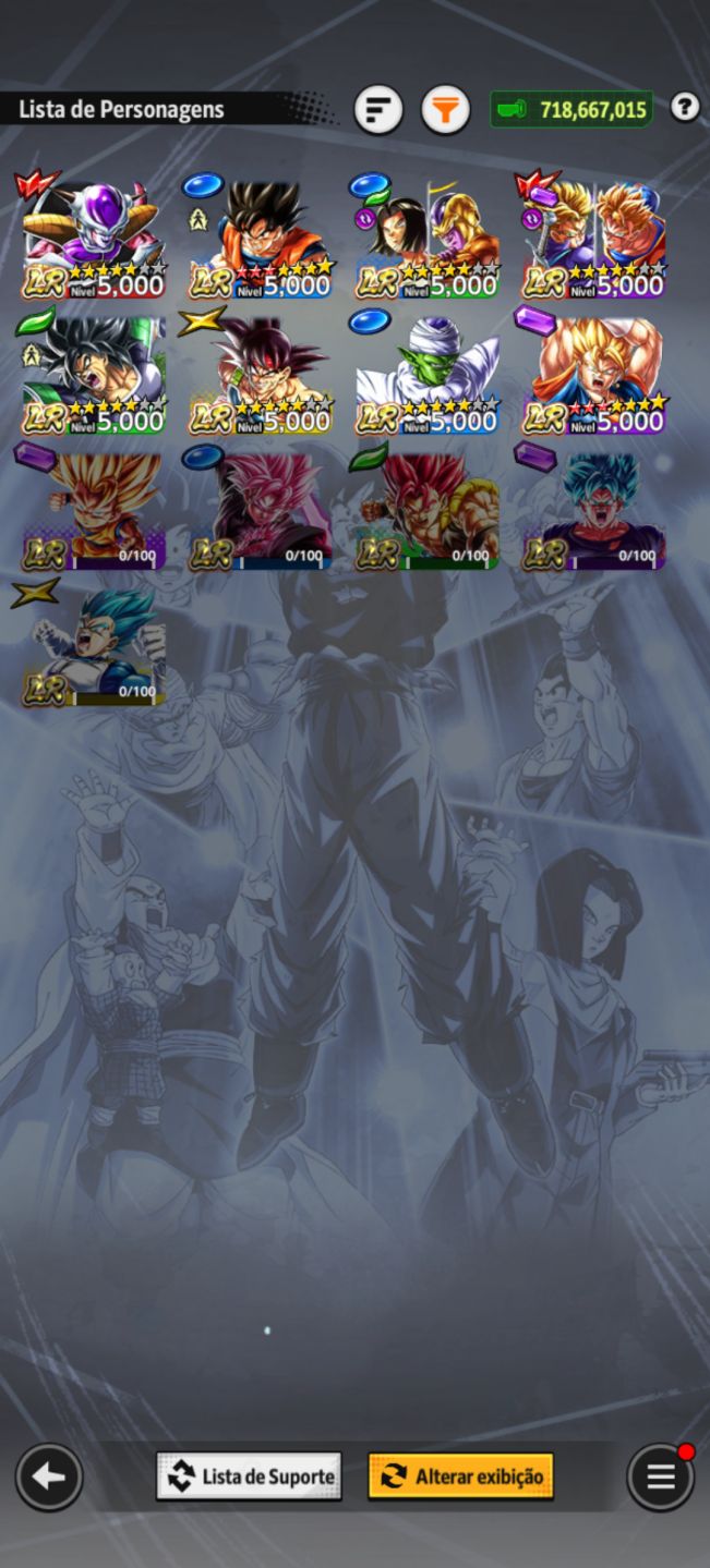 Conta end de dragon ball Legends