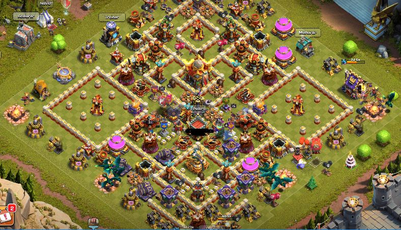 Clash of Clans CV16 Full com PAISAGEM LENDÁRIA ZG