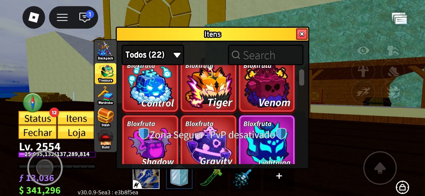 Conta de Roblox/Bloxfruis com vários itens e gamepasses