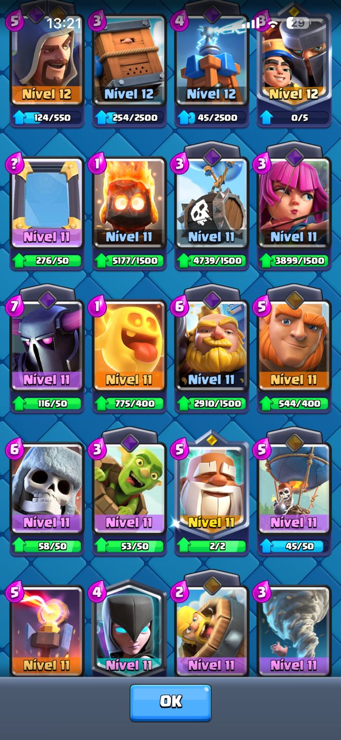 CONTA DE CLASH ROYAL 10.6K TROFÉUS COM TODAS CARTA UPADA E EVO!