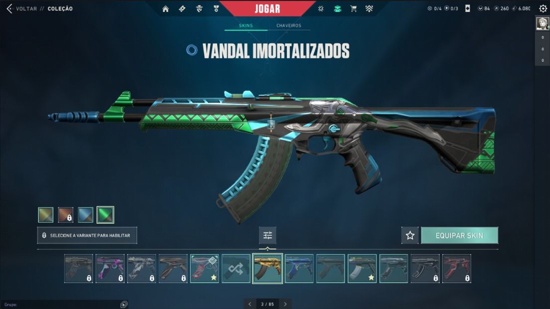 VANDAL GAIA, VANDAL SUBLIME E PHANTOM ONI E PASSES, SKIN DE TODAS AS ARMAS.