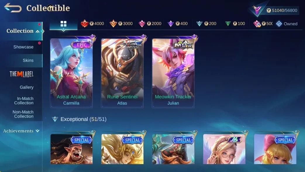 217 SKINS - FULL EMBLEMAS - FULL HEROIS