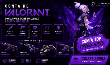 !!CONTA VALORANT!!! FULL SKINS, MELHOR PREÇO DO MERCADO