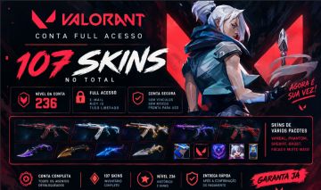 CONTA DE VALORANT COM + DE 100 SKINS