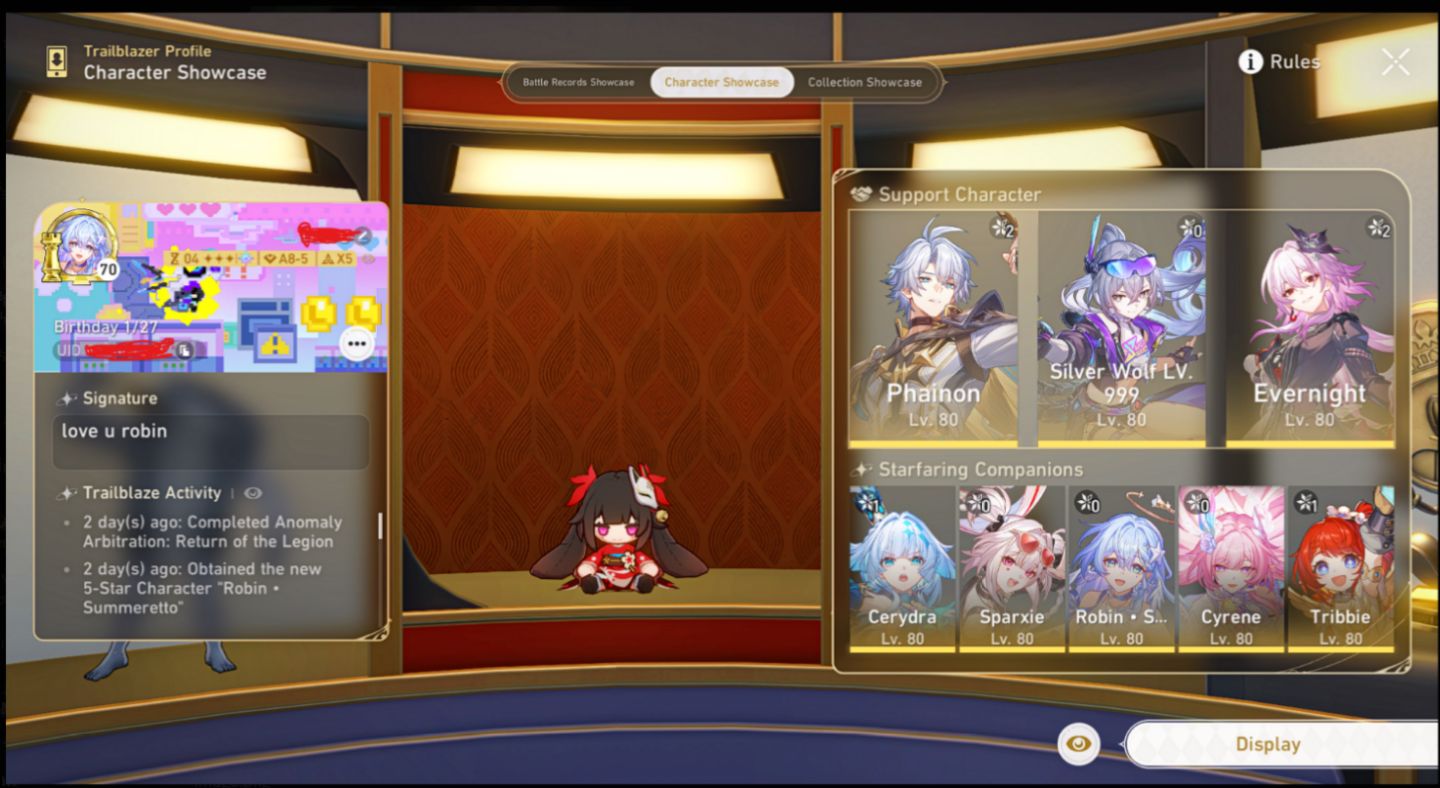 [54 5 estrelas] Conta Endgame (Phainon/Evernight/Silver Wolf PREMIUM)
