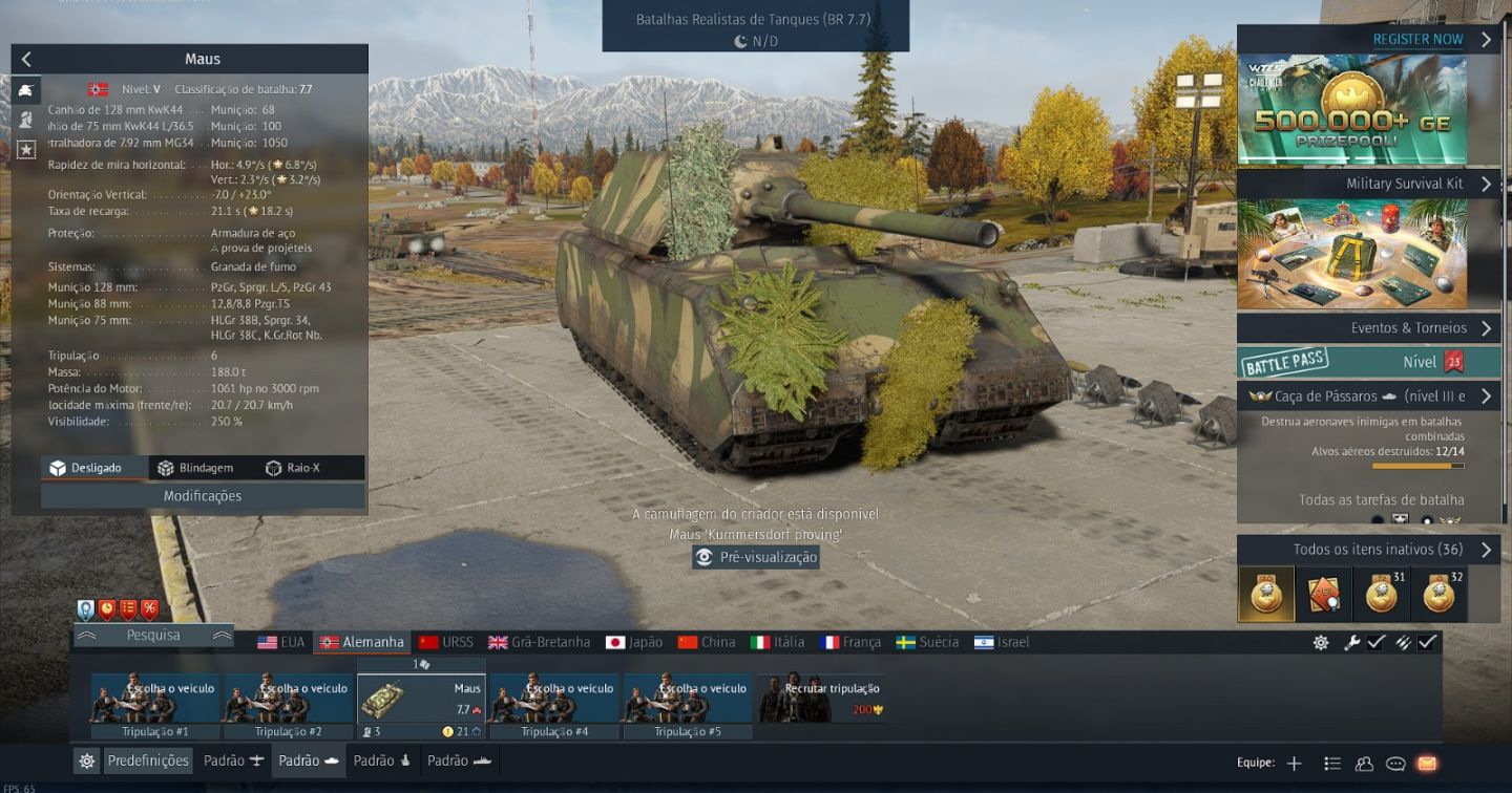 Vende-se conta war thunder nv 100 pronta para uso