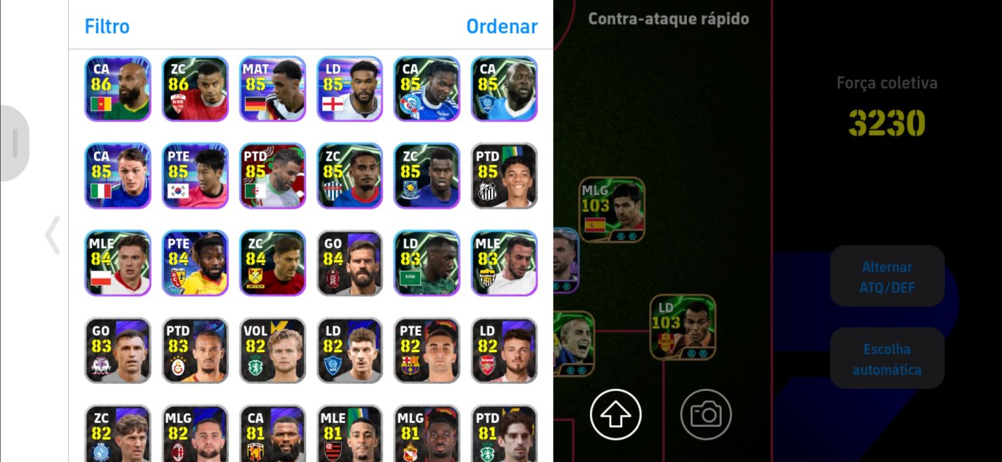 CONTA eFOOTBALL À VENDA FORÇA 3230 + ELENCO FORTE!