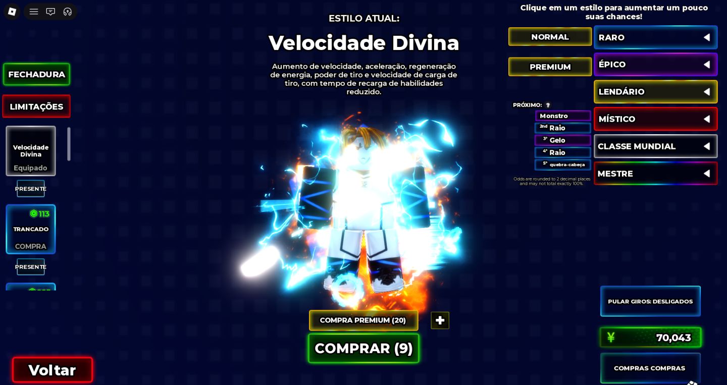 Contas Blue Lock Rivals | 2 Slots + 1 nel | World Class Fluxo | Lv 10+