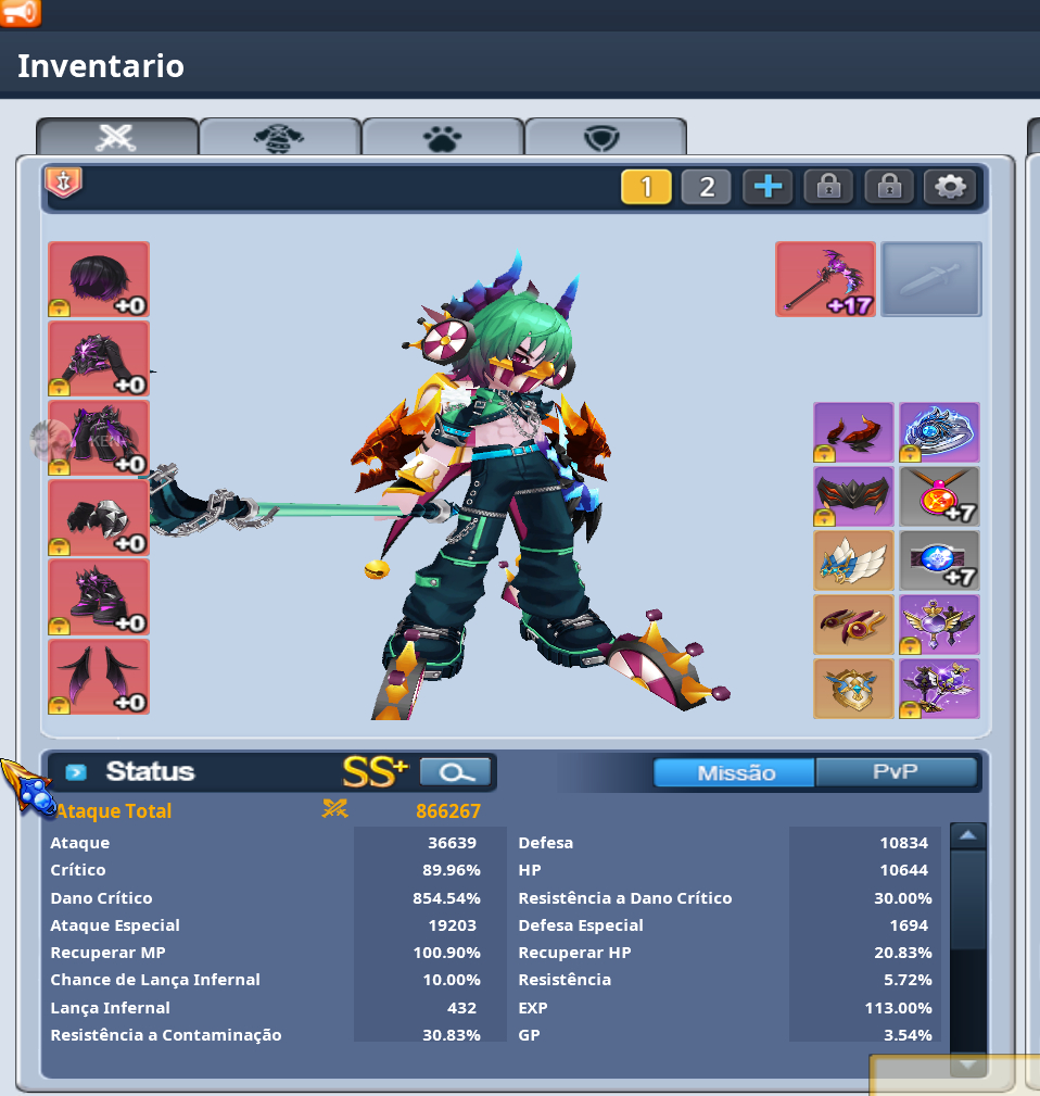 GrandChase CONTA END-GAME 8 CHARS 1KK+
