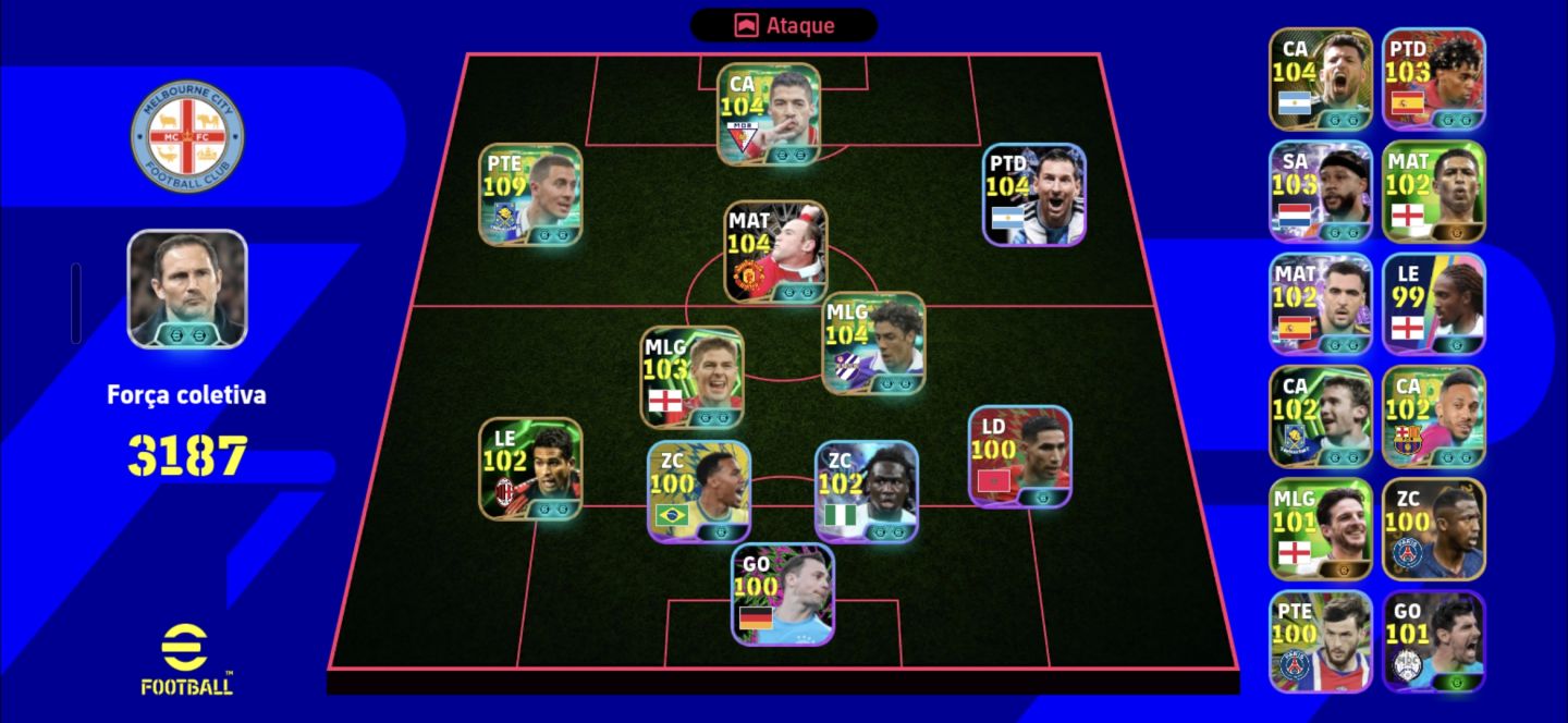CONTA EFOOTBALL COM EPICOS E ETC..
