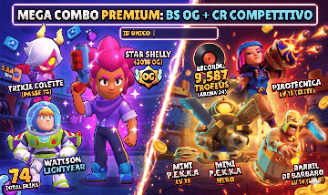 [COMBO] BS 74 Skins (Shelly Estelar) + CR Top 9587 Troféus