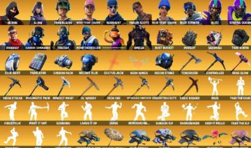 Conta de Fortnite com 190 skins e 80 exclusivos