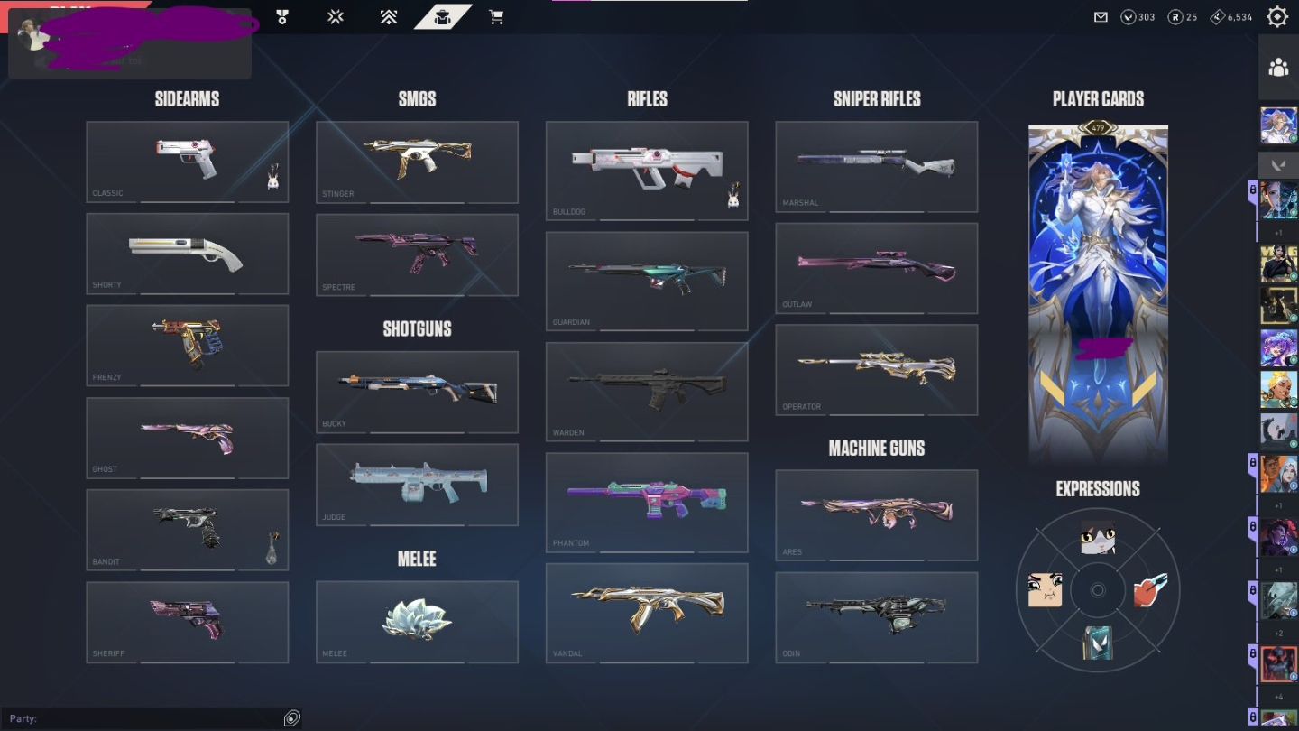 Conta de valorant cheia de skin