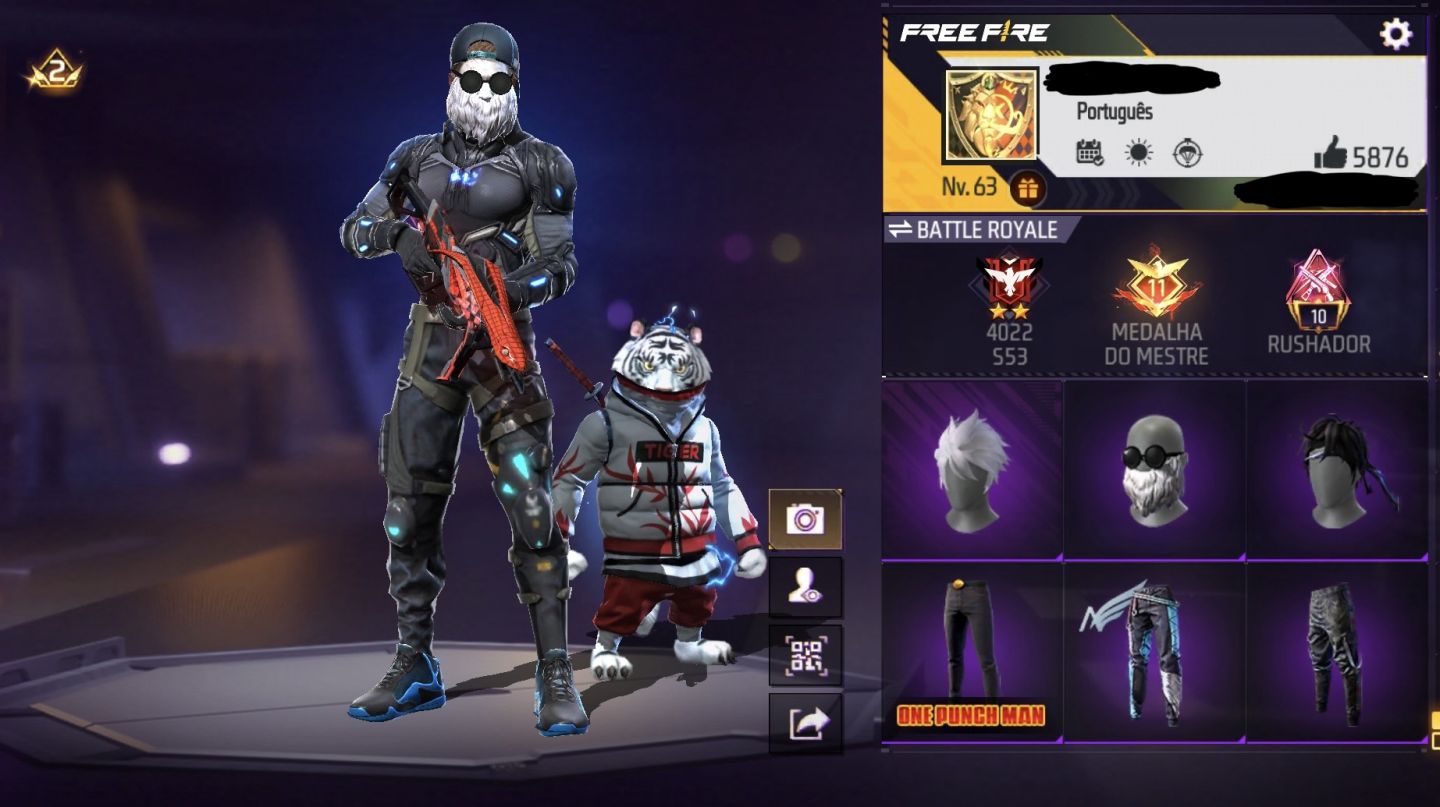 CONTA COM SOMBRA ROXA, BARBINHA, EVOLUTIVA + MELHORES ATT DO JOGO TROCA NICK