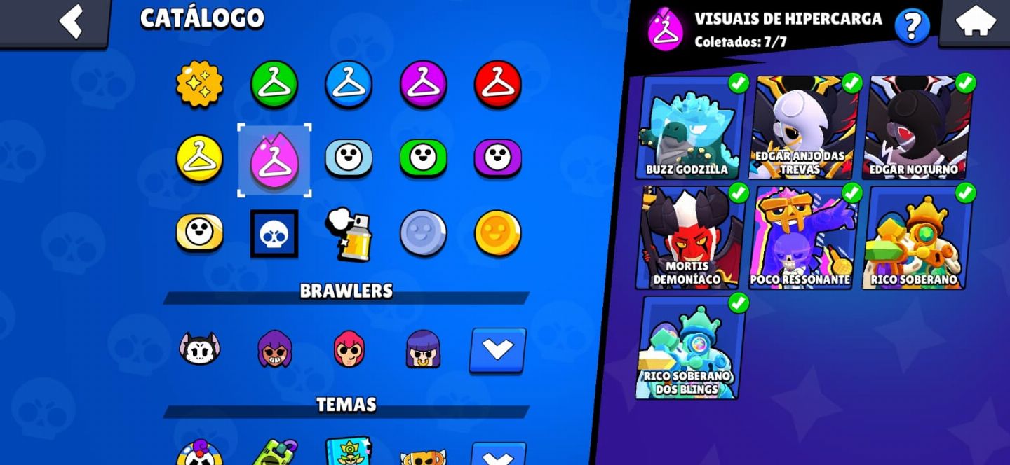 CONTA BRAWL STARS 65K+ | 99 BRAWLERS | SKINS EXCLUSIVAS | LIGA LENDÁRIA MÁX.