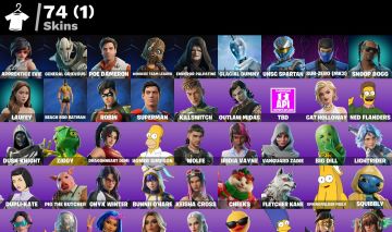 Conta Fortnite 74 SKINS/ BATMAN BOD BEACH / OUTLAW MIDAS/ZIGGY/ SNOOP DOG / HOME