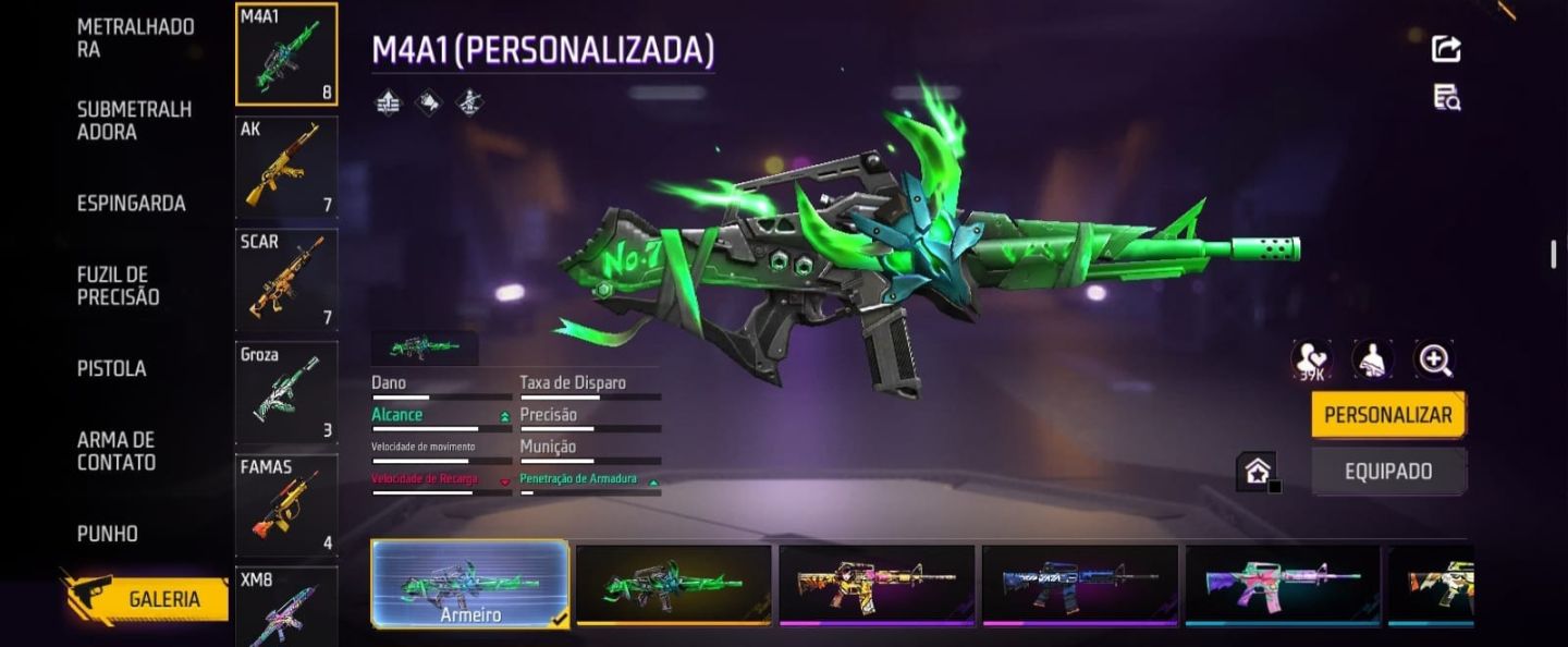Conta free fire rara