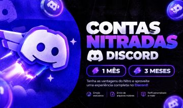 Discord Conta Nitrada 1M/3M | Contas Virgem