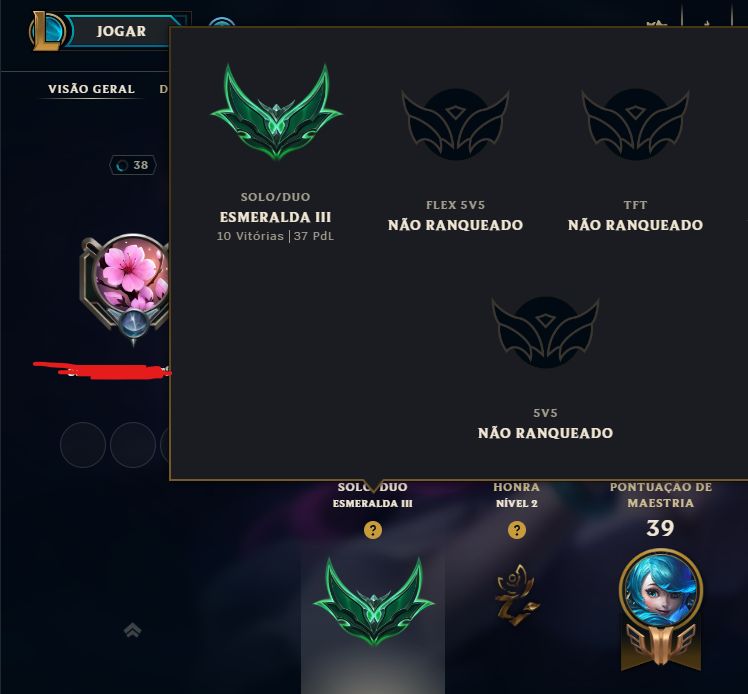 CONTA LOL SKIN LULU E NAMI + ESMERALDA 3 MMR MESTRE