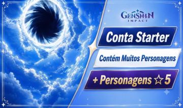 Conta inicial Genshin Impact com muitos personagens + personagens 4-8 estrelas
