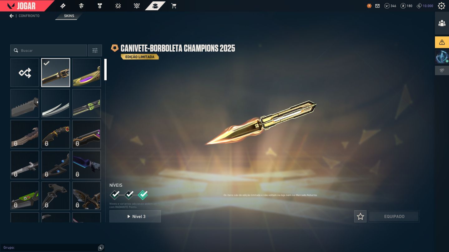 CONTA VALORANT | BUNDLE CHAMPIONS 25 E OUTRAS | FULL ACESSO - NEGOCIAMOS VALOR