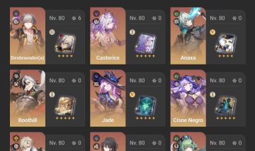 Conta honkai star rail - Com 18 personagens 5 e com 22 personagens 4
