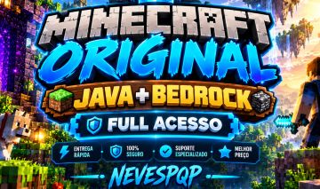 Minecraft Original Full Acesso Java + Bedrock | Conta Permanente