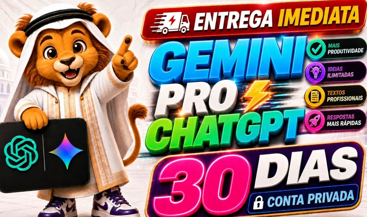 [MENOR PREÇO] gemini Pro 30 Dias Privado | Chat GPT Business 6.0 | super grok
