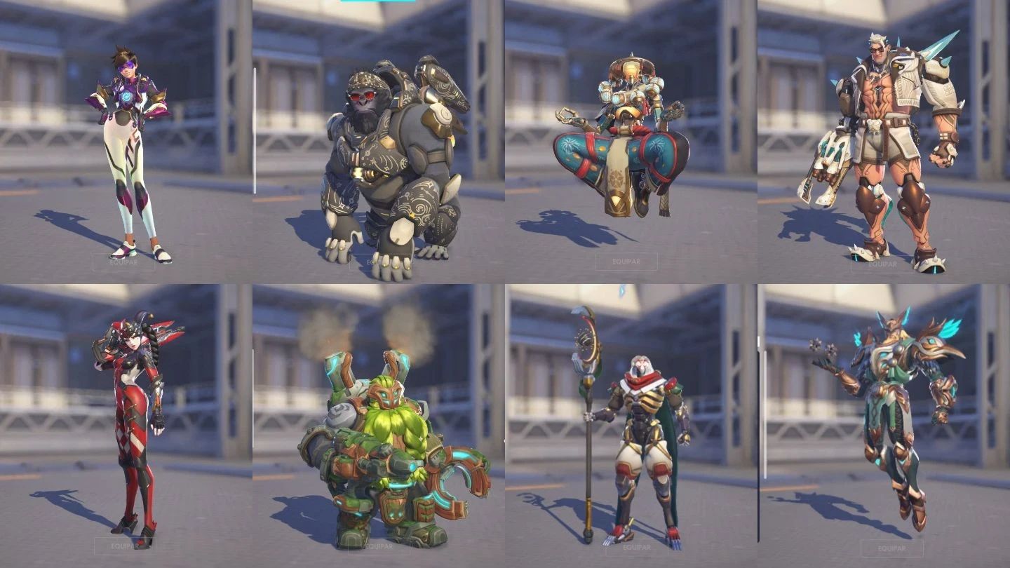 Conta Overwatch Platina + 100 Skins + 2 Arma Mitica + 3 Personagens Miticos